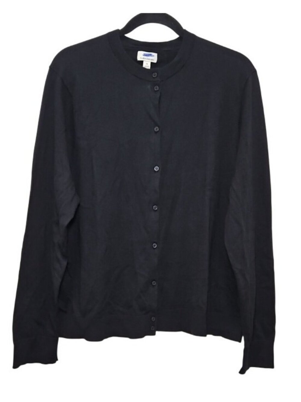J. Crew Classic Black Button-Up Knit Cardigan New 2X Women's Preppy Careerwear - Picture 2 of 8